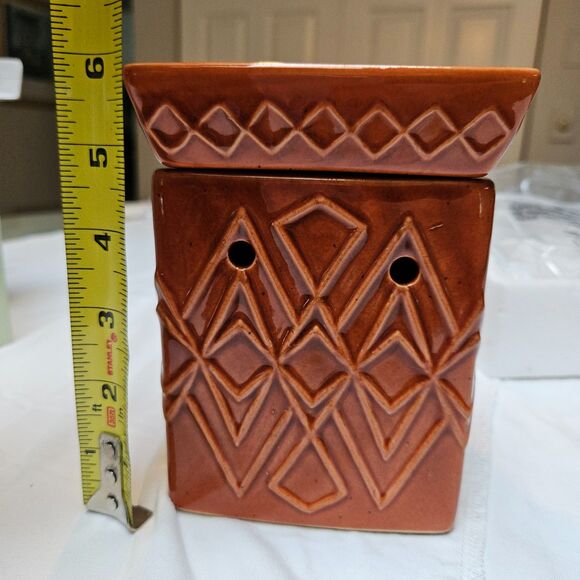 Scentsy "Savoy" Large Wax Warmer - Burnt Orange - Picture 3 of 11